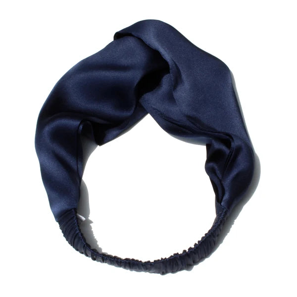 Luxury 100% Mulberry Silk Headband — Vintage Cross Hair Wrap for Women