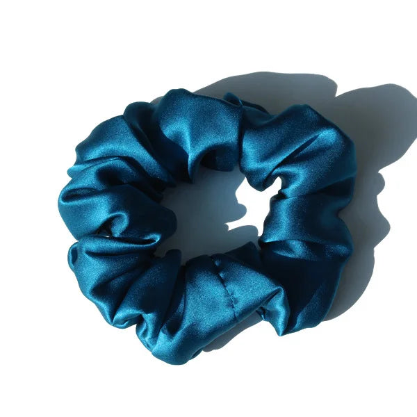 100% Mulberry Silk Hair Scrunchies — Soft Elastic Ponytail Holders for Women