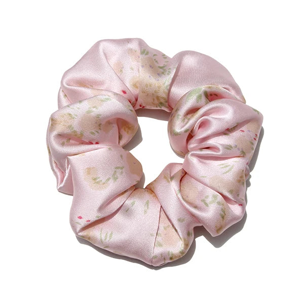 100% Mulberry Silk Hair Scrunchies — Soft Elastic Ponytail Holders for Women