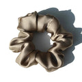 100% Mulberry Silk Hair Scrunchies — Soft Elastic Ponytail Holders for Women