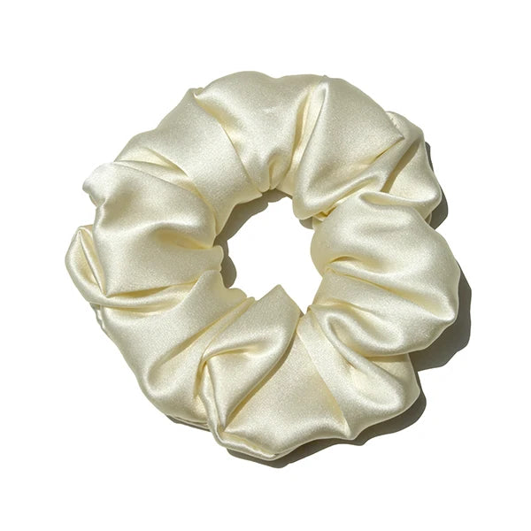 100% Mulberry Silk Hair Scrunchies — Soft Elastic Ponytail Holders for Women