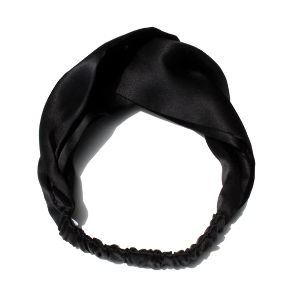 Luxury 100% Mulberry Silk Headband — Vintage Cross Hair Wrap for Women