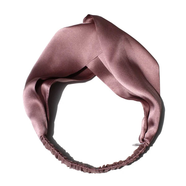 Luxury 100% Mulberry Silk Headband — Vintage Cross Hair Wrap for Women