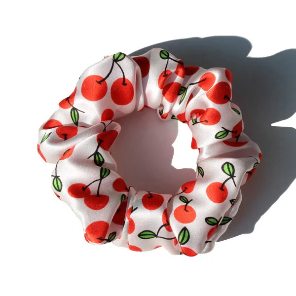 100% Mulberry Silk Hair Scrunchies — Soft Elastic Ponytail Holders for Women