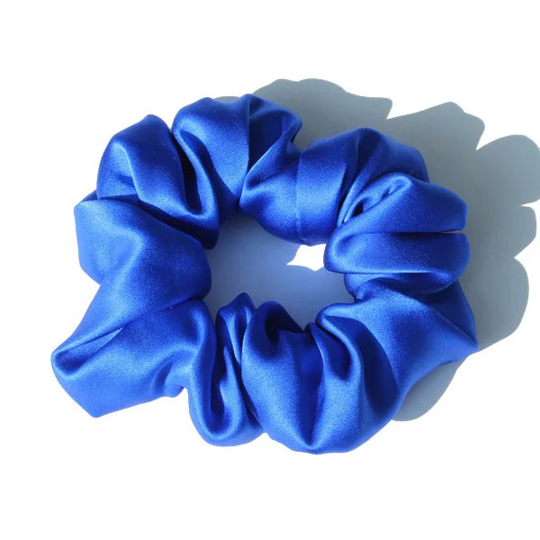 100% Mulberry Silk Hair Scrunchies — Soft Elastic Ponytail Holders for Women