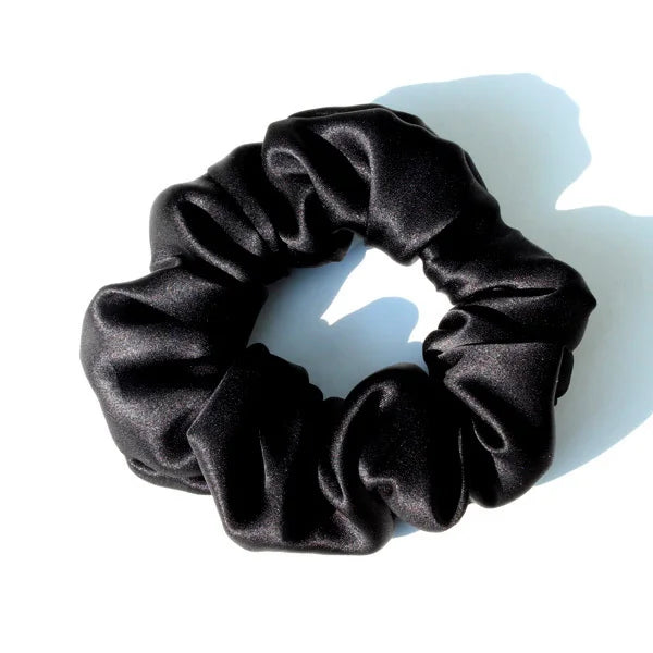100% Mulberry Silk Hair Scrunchies — Soft Elastic Ponytail Holders for Women