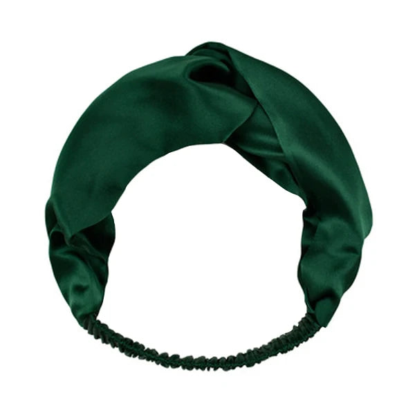Luxury 100% Mulberry Silk Headband — Vintage Cross Hair Wrap for Women