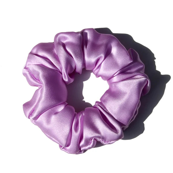 100% Mulberry Silk Hair Scrunchies — Soft Elastic Ponytail Holders for Women