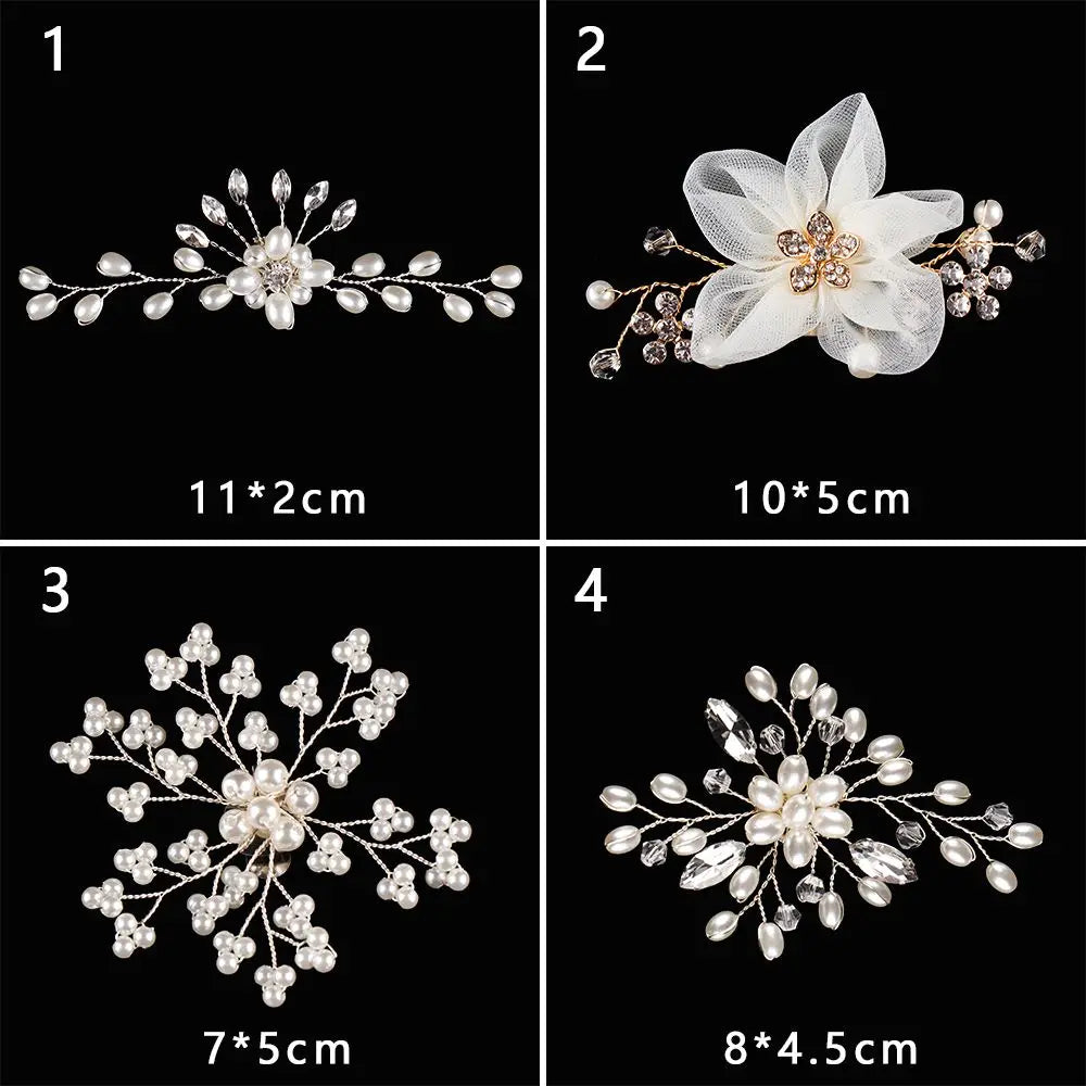 Rhinestone & Pearl Bridal Shoe Clips – Elegant Wedding Shoe Decoration (1 Pair)