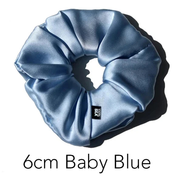 Luxury 100% Mulberry Silk Scrunchies — Hair Ties for Women