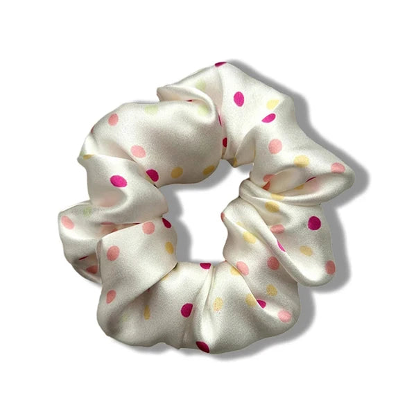 100% Mulberry Silk Hair Scrunchies — Soft Elastic Ponytail Holders for Women