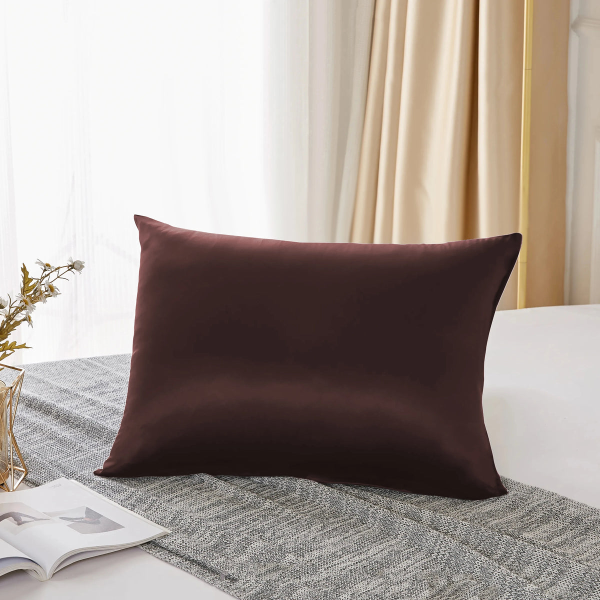 Luxury 25 Momme 100% Mulberry Silk Pillowcase | Both Sides Pure Silk |