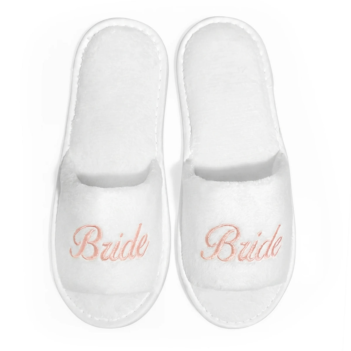 Bridal Party Slippers – Open-Toe Slide-On Wedding Shoes for Bride & Bridesmaids