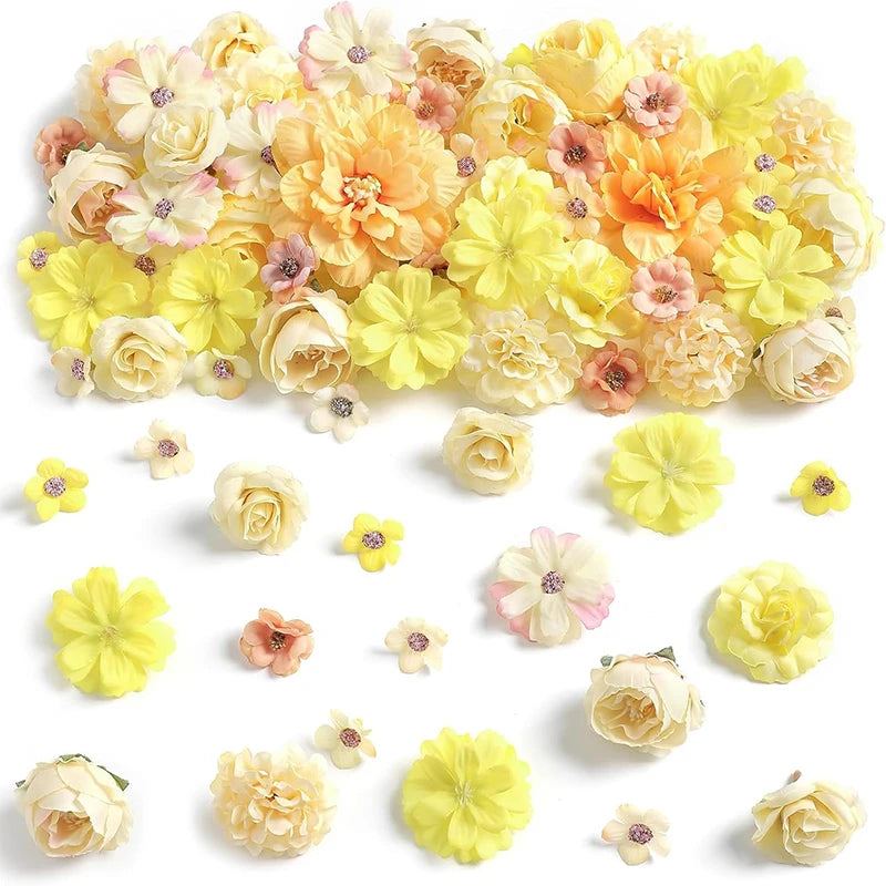 Purple Silk Rose Flower Heads – Set of 20 | Wedding & Bridal DIY Décor