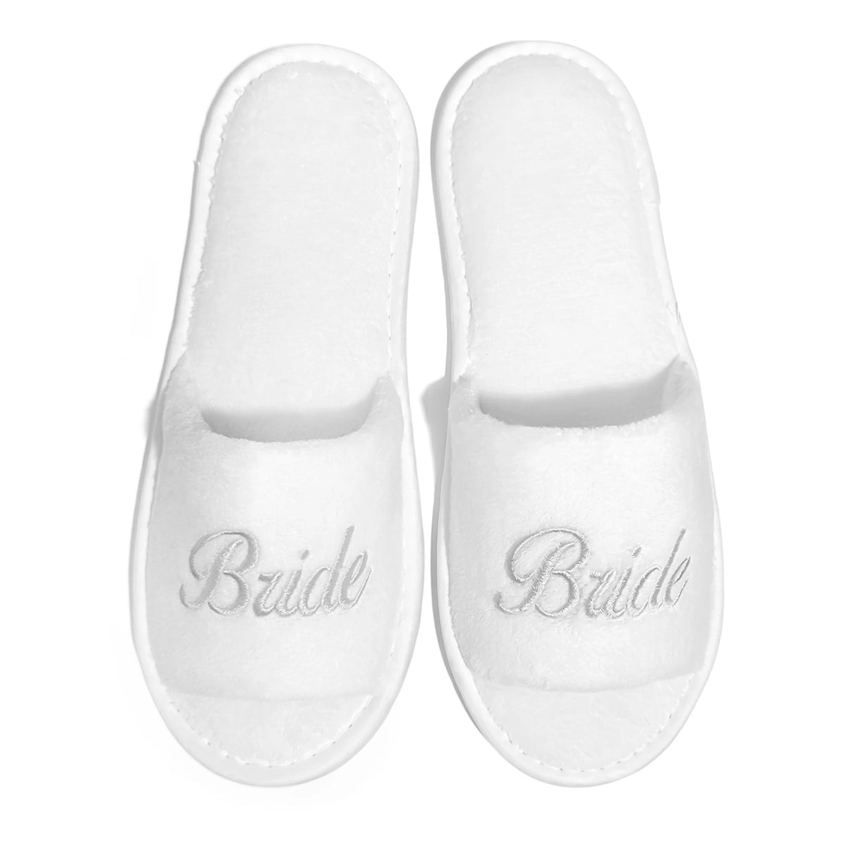 Bridal Party Slippers – Open-Toe Slide-On Wedding Shoes for Bride & Bridesmaids