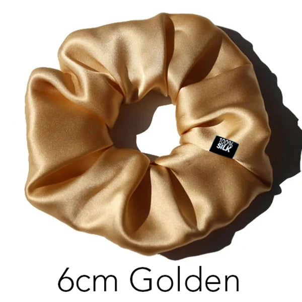 Luxury 100% Mulberry Silk Scrunchies — Hair Ties for Women