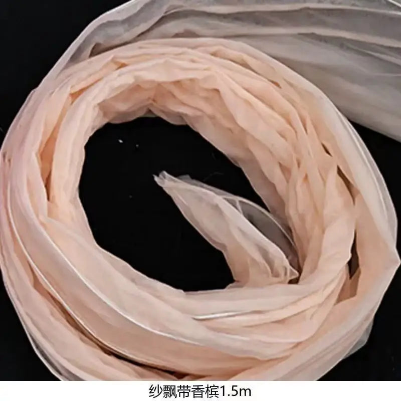 Organza Ribbon Backdrop Streamer – DIY Wedding & Party Decoration Yarn (Multiple Sizes)