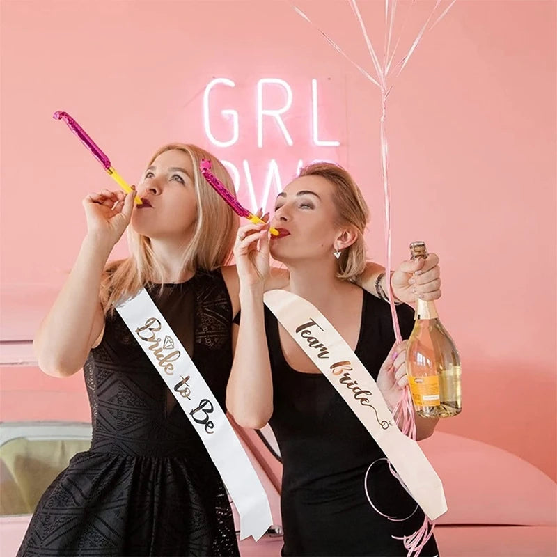 "Bride To Be" Satin Sash & Veil Set – Bachelorette Party & Bridal Shower Accessories