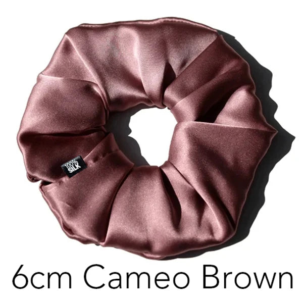 Luxury 100% Mulberry Silk Scrunchies — Hair Ties for Women
