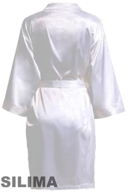 Satin Kimono Bridesmaid Robe | "Team Bride" Bridal Party Robe