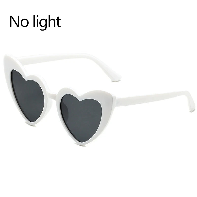LED Glowing "Just Married" Heart Glasses – Bridal Party & Wedding Celebration Novelty Sunglasses