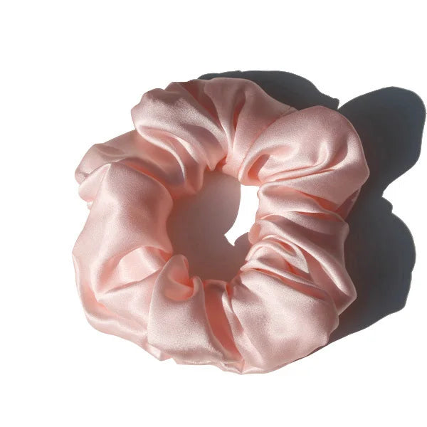 100% Mulberry Silk Hair Scrunchies — Soft Elastic Ponytail Holders for Women