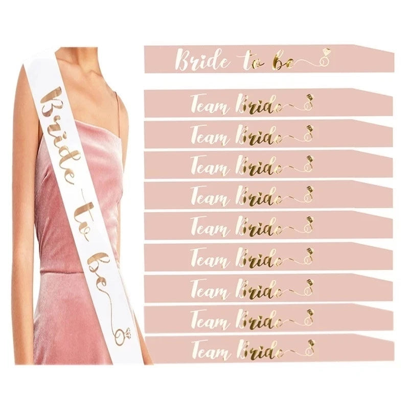"Bride To Be" Satin Sash & Veil Set – Bachelorette Party & Bridal Shower Accessories