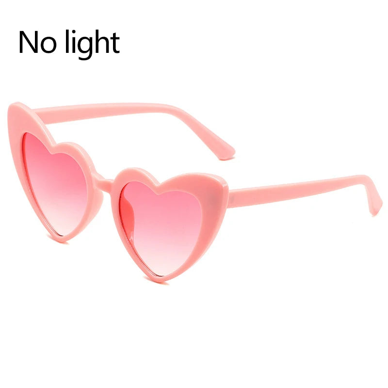LED Glowing "Just Married" Heart Glasses – Bridal Party & Wedding Celebration Novelty Sunglasses