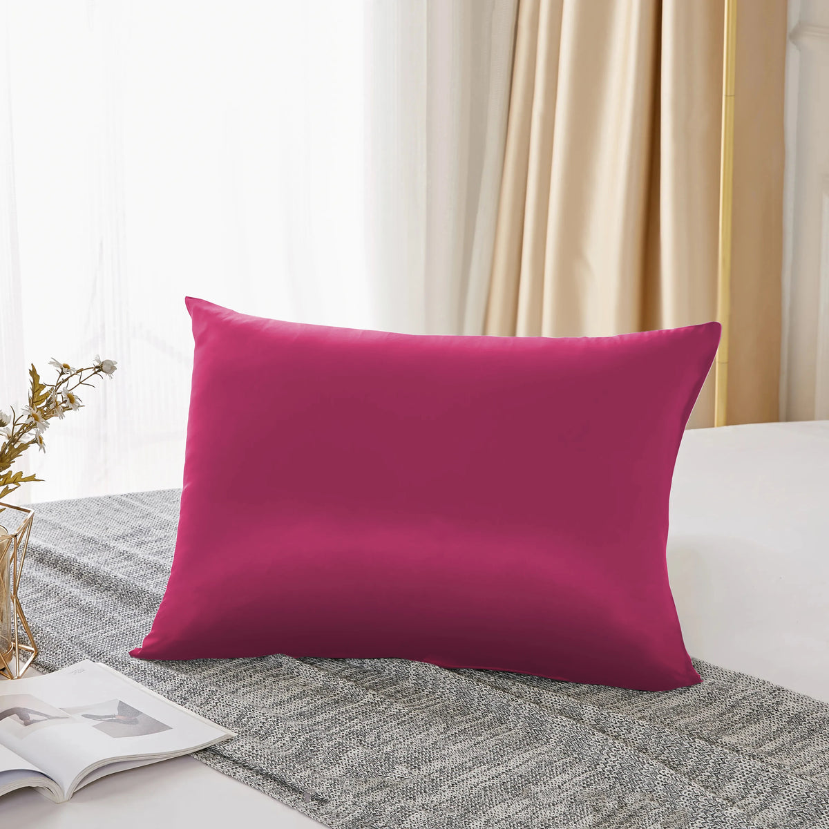 Luxury 25 Momme 100% Mulberry Silk Pillowcase | Both Sides Pure Silk |