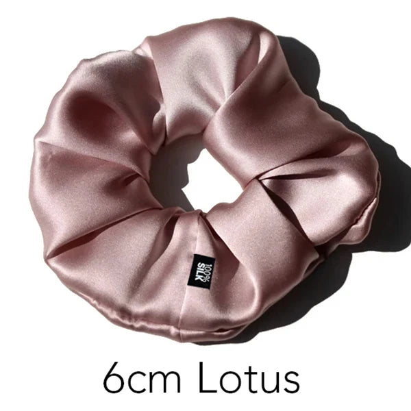 Luxury 100% Mulberry Silk Scrunchies — Hair Ties for Women