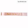 1Set Rose Gold Team Bride To Be Satin Sash Bachelorette Party Decoration Girls Hen Party Wedding Bridal Shower Decor Supplies