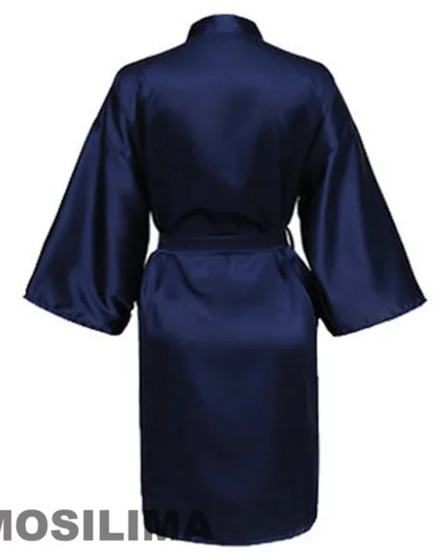 Satin Kimono Bridesmaid Robe | "Team Bride" Bridal Party Robe
