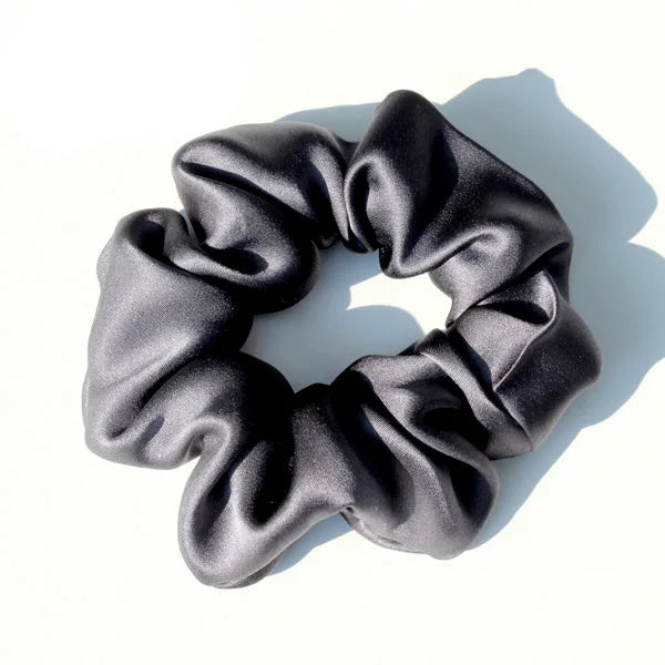 100% Mulberry Silk Hair Scrunchies — Soft Elastic Ponytail Holders for Women