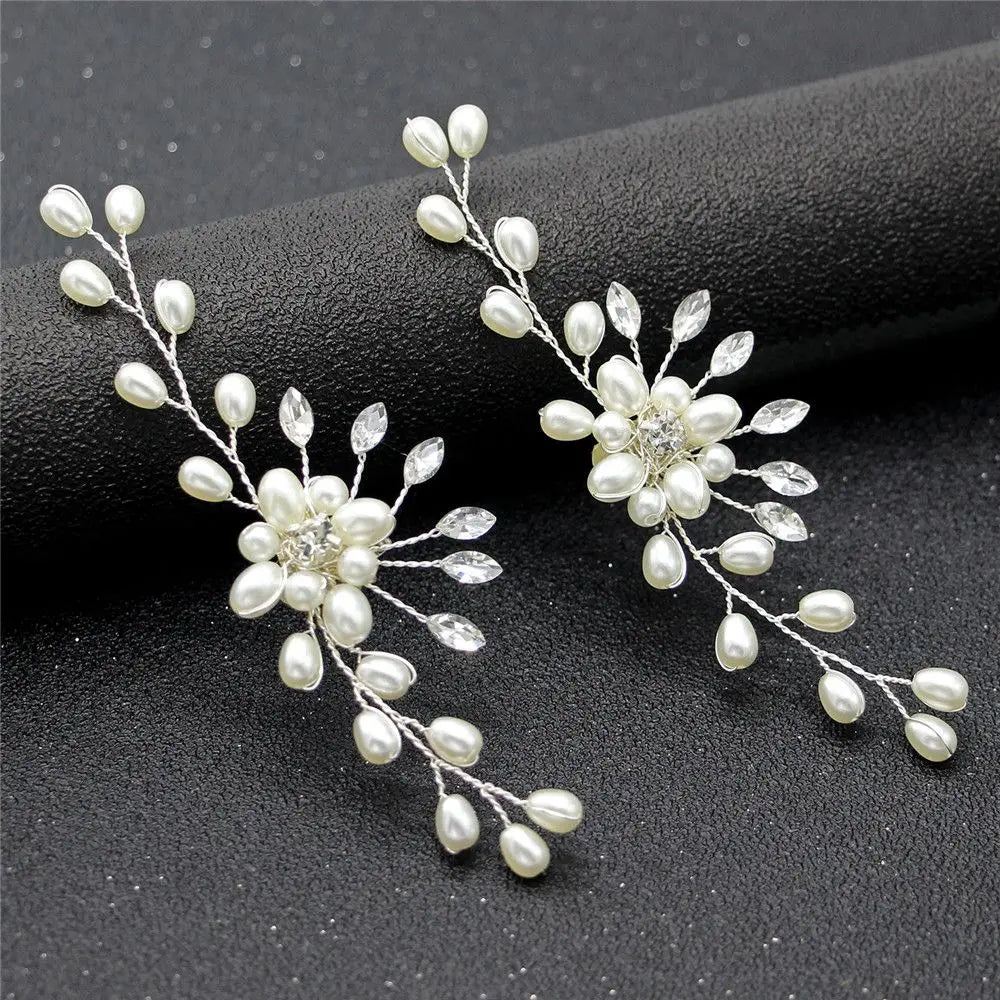 Rhinestone & Pearl Bridal Shoe Clips – Elegant Wedding Shoe Decoration (1 Pair)