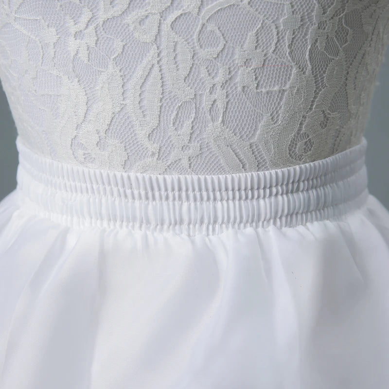 Bridal Crinoline Petticoat Underskirt | 2-Hoop Chapel Train | White & Black
