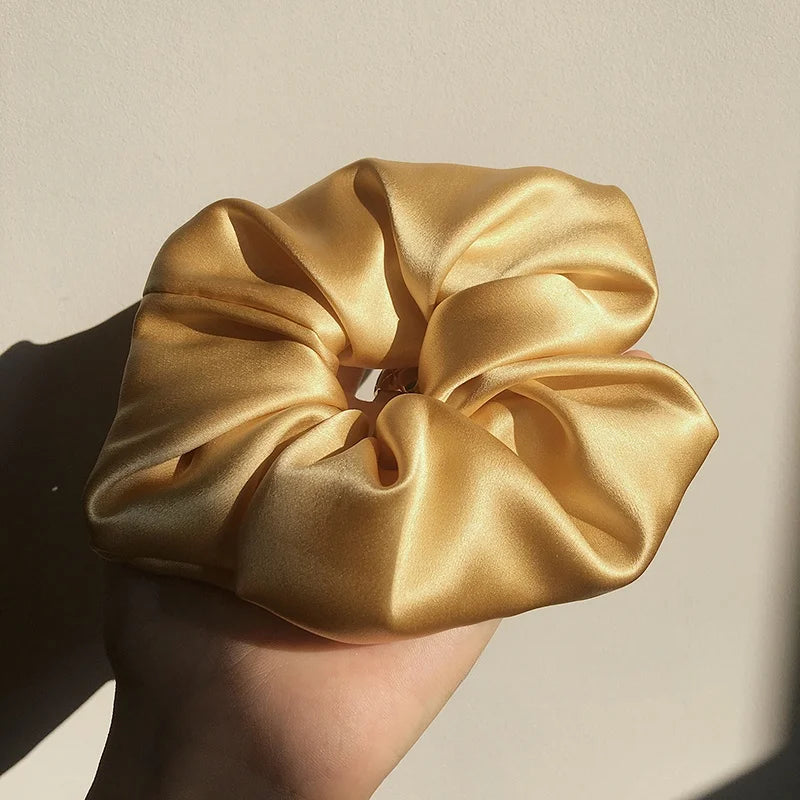 Luxury 100% Mulberry Silk Scrunchies — Hair Ties for Women