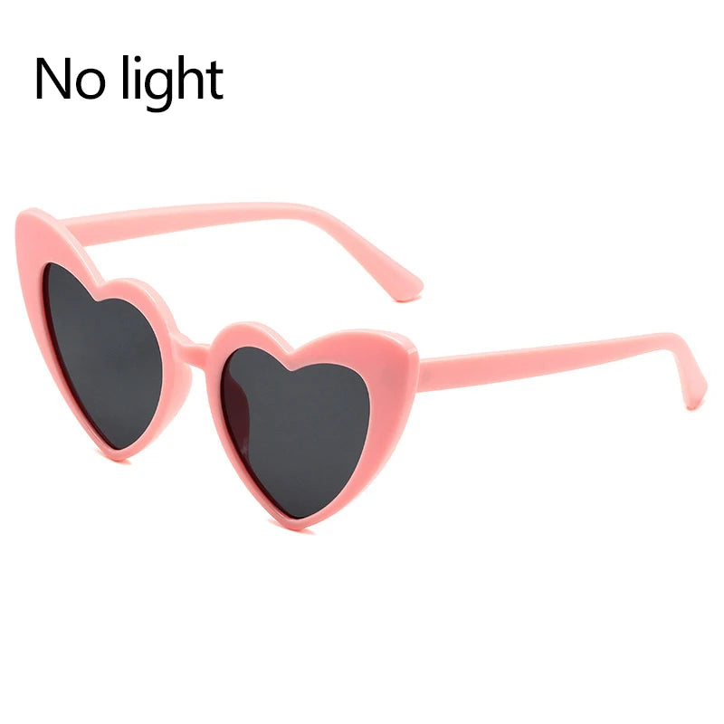 LED Glowing "Just Married" Heart Glasses – Bridal Party & Wedding Celebration Novelty Sunglasses