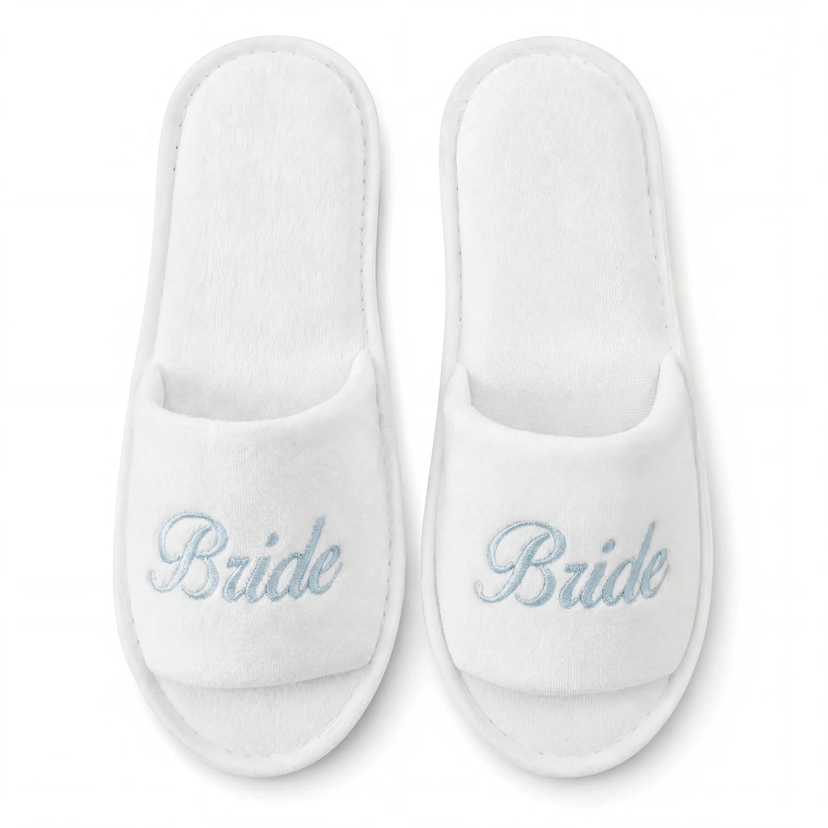 Bridal Party Slippers – Open-Toe Slide-On Wedding Shoes for Bride & Bridesmaids
