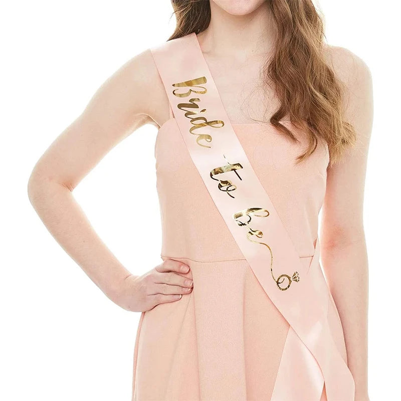 "Bride To Be" Satin Sash & Veil Set – Bachelorette Party & Bridal Shower Accessories