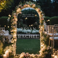 Personalized Wedding Welcome Sign Sticker | Custom Text Mirror & Wall Decal for Wedding, Birthday & Party Décor