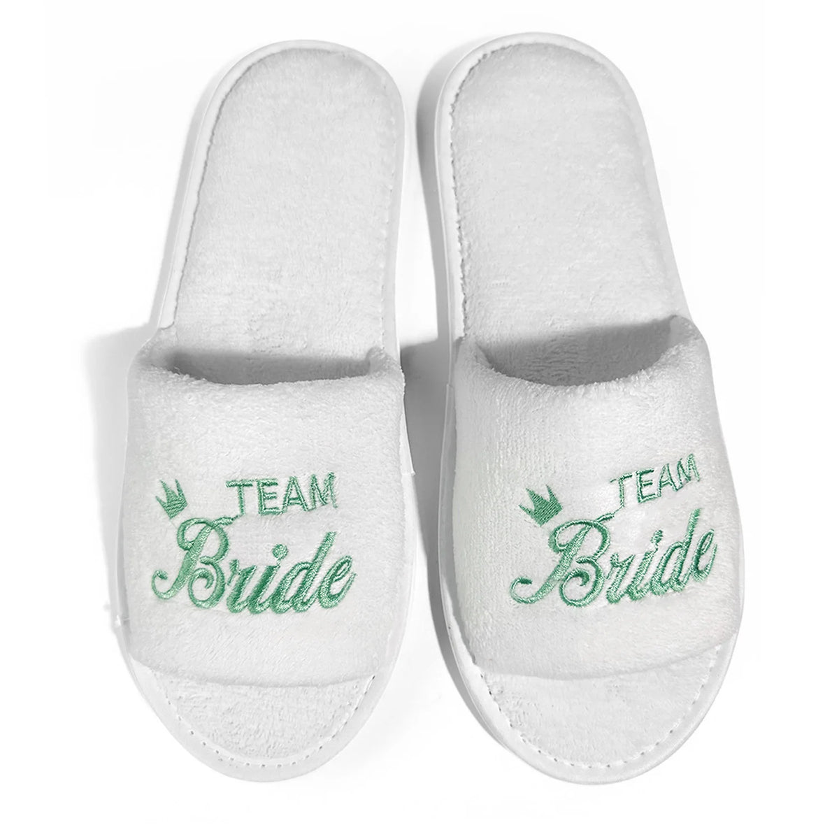 Bridal Party Slippers – Open-Toe Slide-On Wedding Shoes for Bride & Bridesmaids