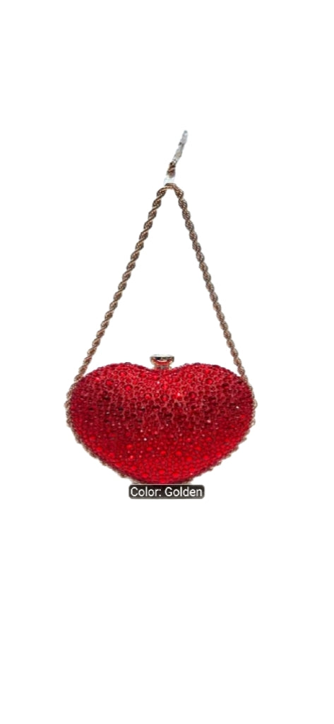 Heart Shape Crystal Bag