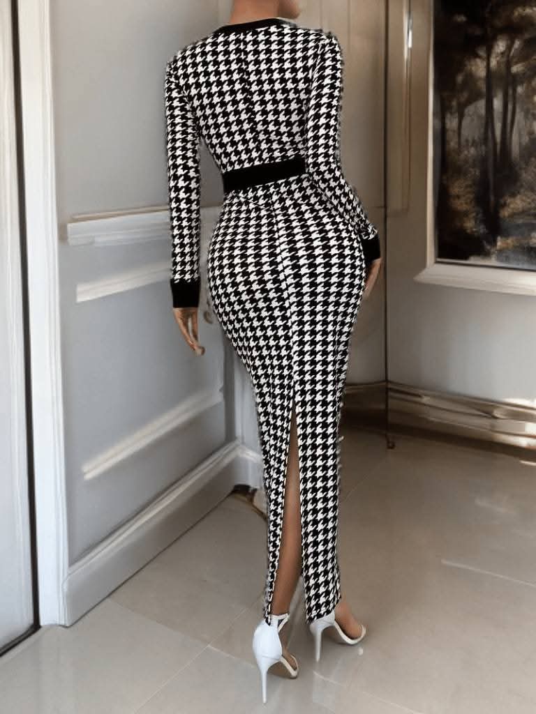 Houndstooth Maxy Dress