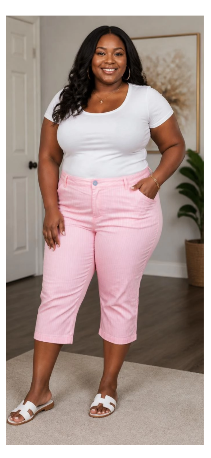 Plus Size woman Capris by Ashley Stewart