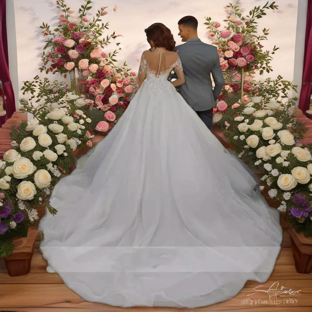 Plus Size Lace Wedding Gown