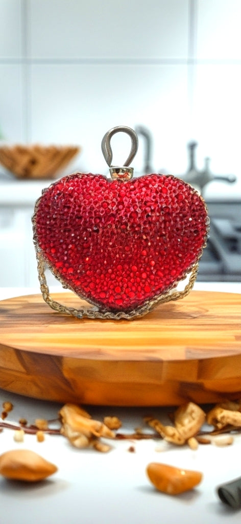 Heart Shape Crystal Bag