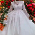 Wedding Gown lace skirt V neck