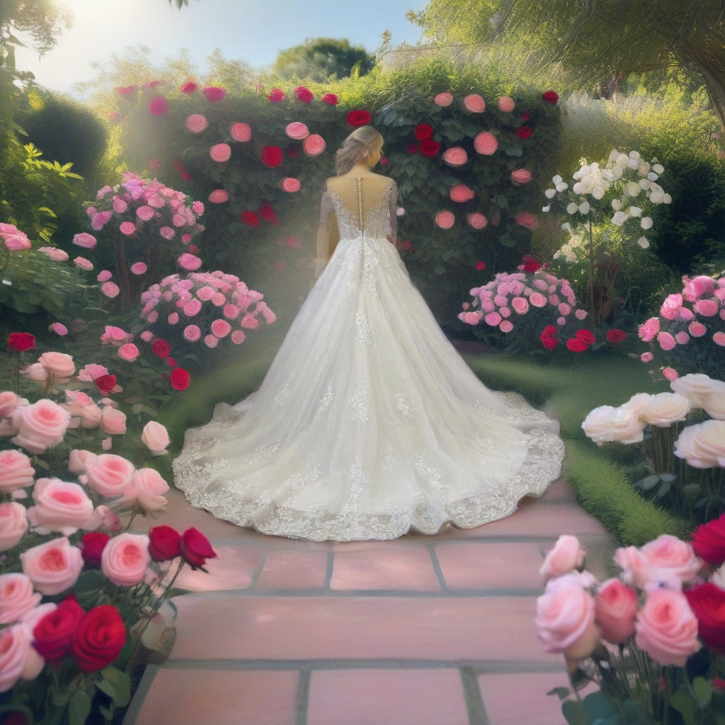 Long Sleeves Lace Wedding Gown