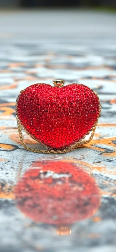 Heart Shape Crystal Bag