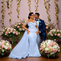 Crystal & Pearl Satin Bridal Gown